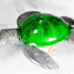 Fred the Marble Turtle with Green Shell