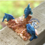 3 Marble Colored Dolphins 4"